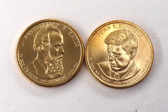 (2 Gem BU Presidential $1), 2015-D J.F. Kennedy & 2011-D R.B. Hayes