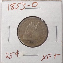 Beautiful 1853-O Seated Liberty Silver Quarter Dollar (Closely Uncirculated)