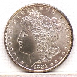 GEM-RARE-KEY DATE 1881 CC (Carson City) Morgan Silver Dollar (MS65) ONLY 296,000 Minted