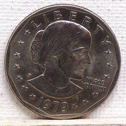 ERROR (D Over Horizontal S) 1979-D/S Susan B. Anthony Dollar BU