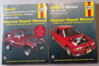 Two Haynes Vehicle Repair Manuals (Suzuki 'NEW' & BMW 3-Series)