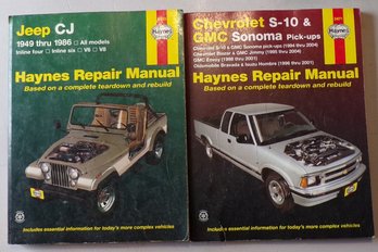 Two Haynes Vehicle Repair Manuals (Jeep, Chevrolet & GMC)