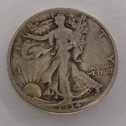1934-S Walking Liberty Silver Half Dollar