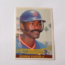 Authentic Vintage Autographed 1984 DONRUSS Baseball Card # 312, George Foster