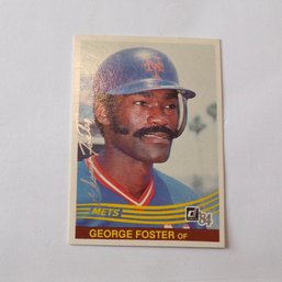 Authentic Vintage Autographed 1984 DONRUSS Baseball Card # 312, George Foster