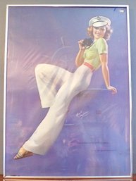 Authentic Hand-Signed Earl Moran 'Sailor Girl' Framed Pin-Up Art Print