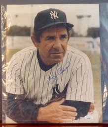 Authentic Autographed 12' X 15' Color Picture Of Yogi Berra, Certified By JSA GG64906