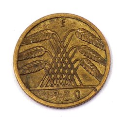 1930-G Germany - Weimar Republic, 10 Reichspfennig (KM# 40) - BETTER DATE