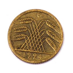1924-G Germany - Weimar Republic, 5 Reichspfennig (KM# 39) - BETTER DATE