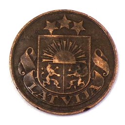 1928 Latvia 2 Santimi (KM# 2)