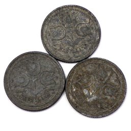 Three (3) Netherlands 10 Cents, 1941, 1942 & 1943 (KM# 173)