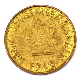 ERROR Major Die Cracks, 1949G Germany - Federal Republic 10 Pfennig (KM# 103)