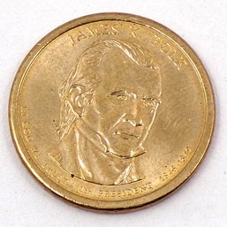 ERROR (Die Cud On Edge) 2009-P President James Polk Golden Dollar