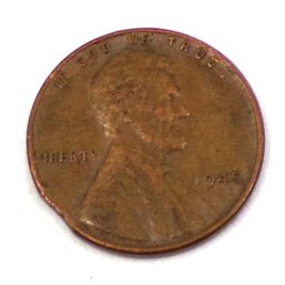 ERROR (Clipped Planchet) 1945 Lincoln Wheat Cent