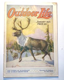 Antique, 100 Years Old, January 1925, Outdoor Life Monthly Magazine 'For The Sportsman'