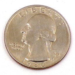 1980 Washington Quarter Dollar (GEM BU With Luster)