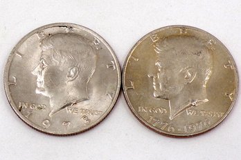 1973 & Bicentennial Kennedy Half Dollars