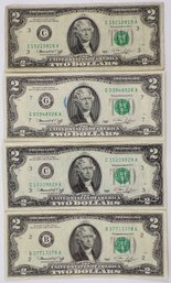 (4) Series 1976 Two Dollar Federal Reserve Notes ($8 Face Value)