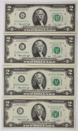 (4) Series 1976 Two Dollar Federal Reserve Notes ($8 Face Value)