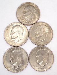 Five (5) Brilliant Uncirculated Eisenhower Dollars
