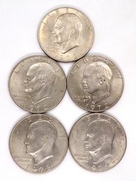 Five (5) Brilliant Uncirculated Eisenhower Dollars