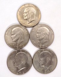 Five (5) Brilliant Uncirculated Eisenhower Dollars