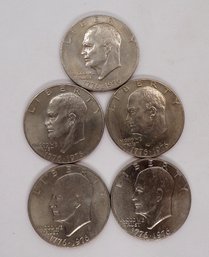 Five (5) Brilliant Uncirculated Eisenhower Dollars