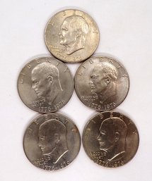 Five (5) Brilliant Uncirculated Eisenhower Dollars