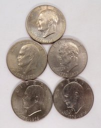 Five (5) Brilliant Uncirculated Eisenhower Dollars