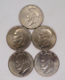 Five (5) Brilliant Uncirculated Eisenhower Dollars