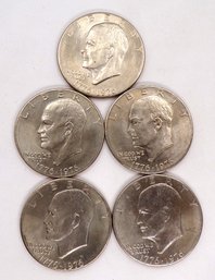 Five (5) Brilliant Uncirculated Eisenhower Dollars