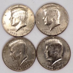 Four (4) BU Kennedy Half Dollars
