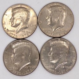 Four (4) BU Kennedy Half Dollars