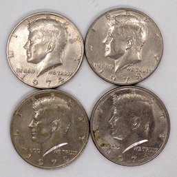Four (4) BU Kennedy Half Dollars