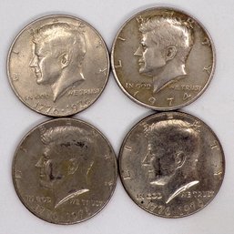 Four (4) BU Kennedy Half Dollars