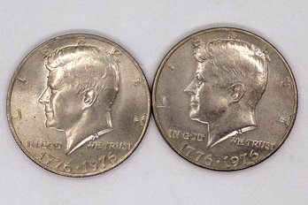 Two (2) BU Kennedy Half Dollars