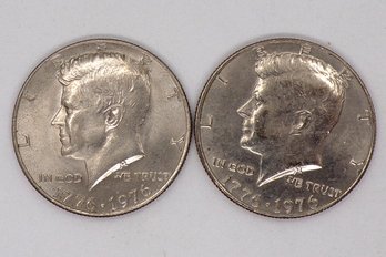 Two (2) BU Kennedy Half Dollars