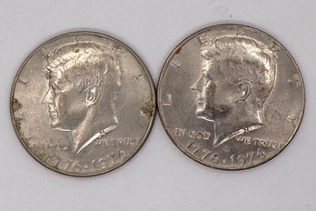 Two (2) BU Kennedy Half Dollars