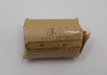 $20 Roll Of Eisenhower Dollars Unsearched, Labled 1972 Type, (UNKNOWN Condition)