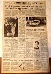The Commercial Appeal Newspaper, August 17 1977, Reporting The Death Of Elvis Presley