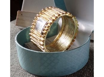 Vintage WALTHAM Bangle Wristwatch Quartz Movement With Box