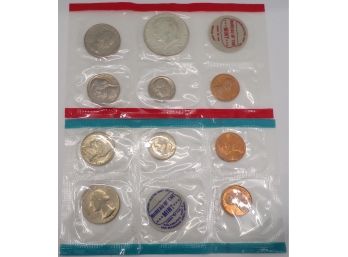 1969 P & D Mint Uncirculated Set (Silver-Clad Half & S-Mint Cent & Nickel, 2 Tokens & 10 Coins) GEM BU OGP
