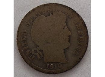 1910 Barber Silver Dime