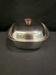 Vintage Stainless Steel Casserole