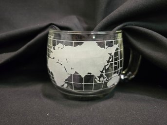 (6) Vintage 70's Nestle Glass Globe Mugs