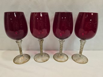 (4) Red Wine Glasses