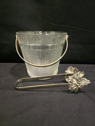 Vinatge Ice Bucket & Tongs