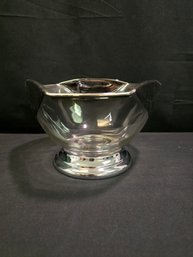 Vinatge Anchor Hocking Silver Ombre Serving Bowl