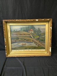 Oil Painting 'the Ancient Villa Of Gay Madame De Fercit'