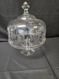 Glass Covered Cake Stand